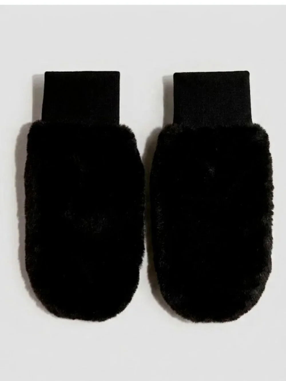 NWT H&M Kids Black Fleece-Lined Mittens 8–12 Years M/L